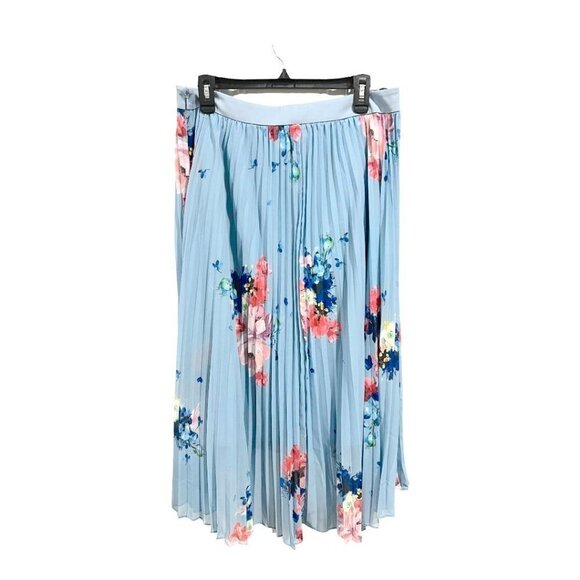 TED BAKER HARRPA Raspberry Ripple Pleated Midi Skirt - Picture 9 of 9